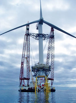 Installation of a wind turbine