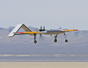 Unmanned vehicle in flight