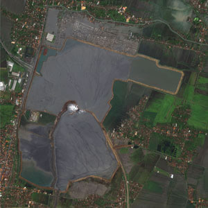 Satellite image of the Lusi mud volcano