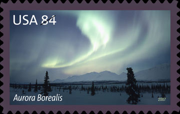 Aurora Borealis postage stamp