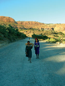 Ethiopian women walking