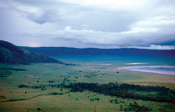 Volcanic crater in the East African Rift Valley