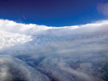 The eyewall of Hurricane Katrina