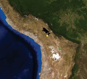 Map of the meteorite impact location