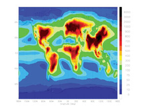 A map showing estimated nitrogen deposition from nitrogen emissions around the world