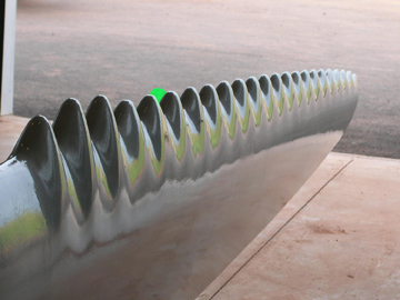 A Whalepower 'Tubercle Technology' turbine blade