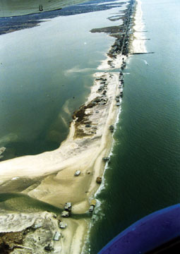 Barrier islands off the coast of Long Island, N.Y.