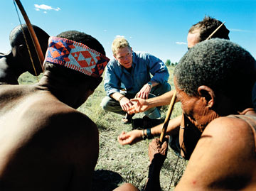 Spencer Wells, with indigenous people