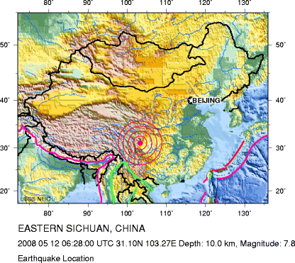Earthquake in central China