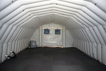 Inside of inflatable lunar habitat