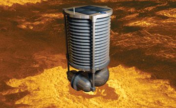 Artist's conception of a future mobile explorer on Venus