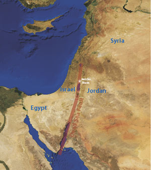 Map of the Dead Sea Fault