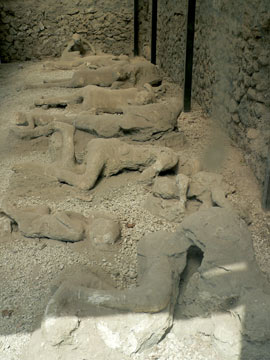 Bodies of people killed during the A.D. 79 eruption of Mount Vesuvius in Italy