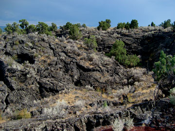 The lava fields at Craters of the Moon National Monument and Preserve