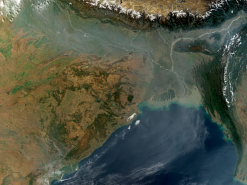 Satellite image of the northern Bay of Bengal