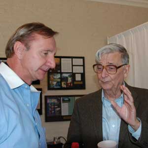 Photograph of Rev. Richard Cizik and Edward O. Wilson